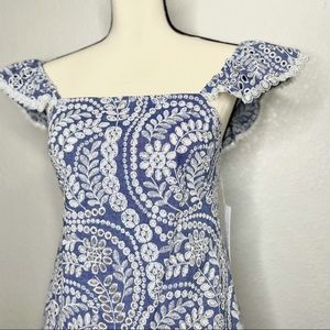 ALICE + OLIVIA | embroidered mini summer dress